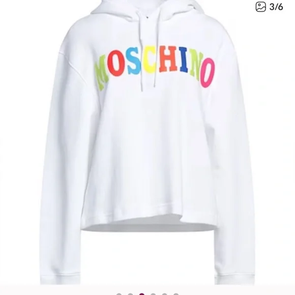NWT MOSCHINO COUTURE fantasy print logo HOODED SWEATSHIRTS size M US 8 - Picture 4 of 6